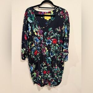 Maeve for Anthropologie Multicolor Floral Batwing Dress
